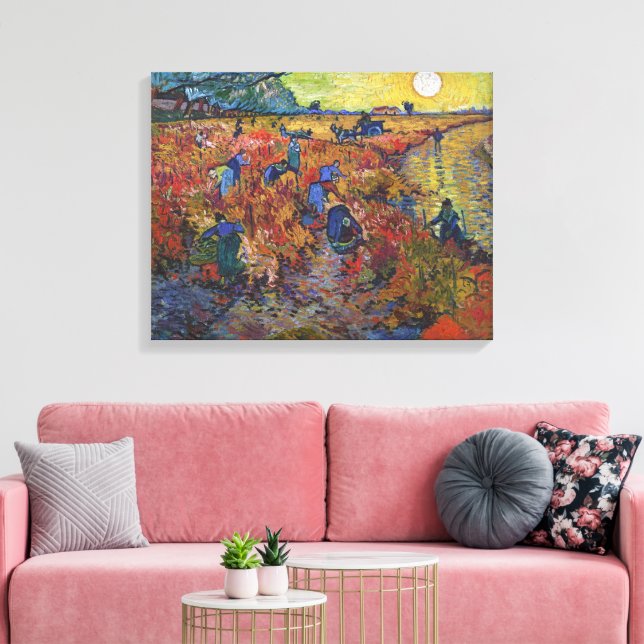 Lienzo El Viñedo Rojo | Vincent van Gogh | (Insitu (Sala de estar))