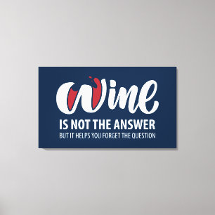 Lienzo El vino no es la respuesta