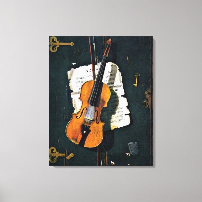 Lienzo El Violin Antiguo, la pintura artística fina (Anverso)