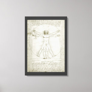 Lienzo El vitruviano de Leonardo da Vinci