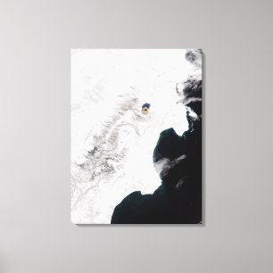 Lienzo El volcán Shiveluch en Kamchatka Krai, Rusia