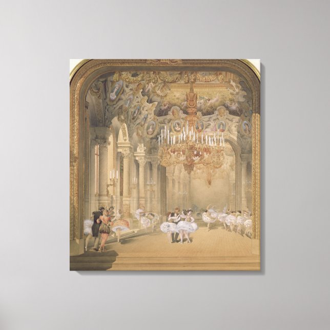 Lienzo El vuelo de la ópera durante el intervalo (Anverso)