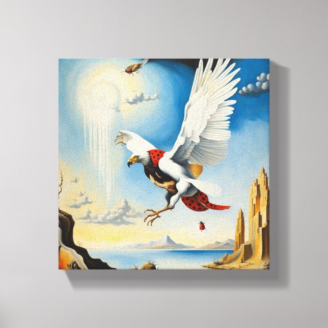 Lienzo El vuelo del águila blanca y la parábola (Anverso)