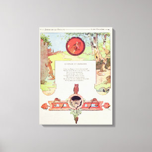 Lienzo El zorro y las uvas