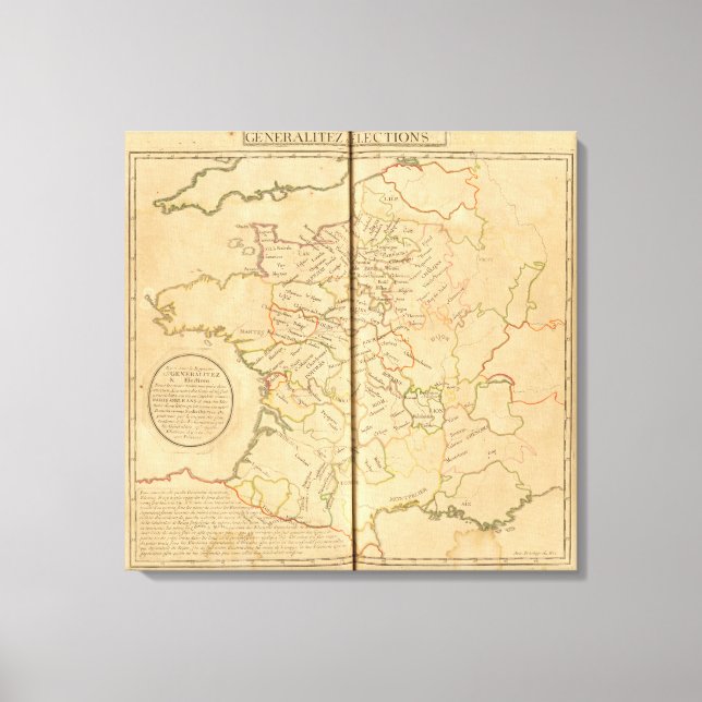 Lienzo Elecciones generales en Francia (Anverso)