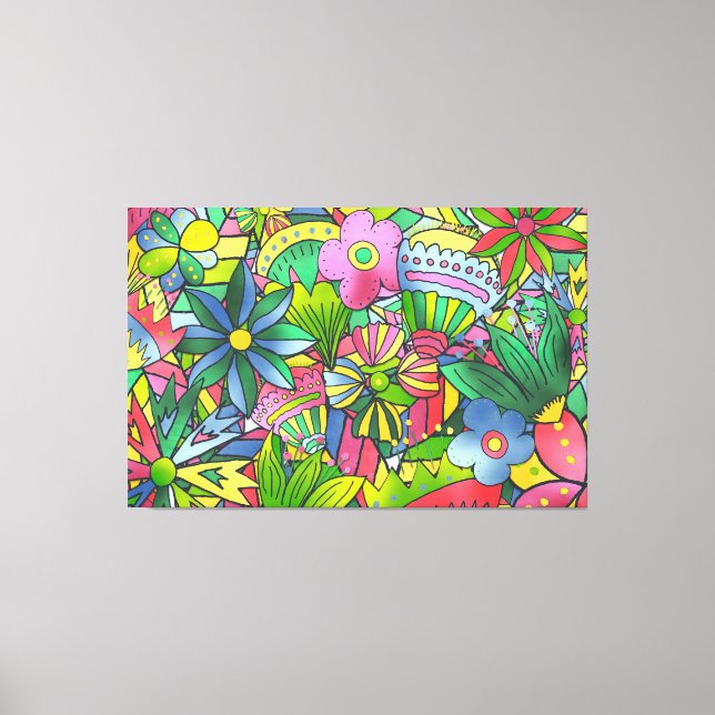 Lienzo Electric Bloomscape (Anverso)
