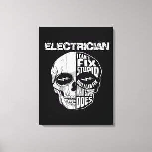 Lienzo Electricista que no puedo arreglar un estúpido reg