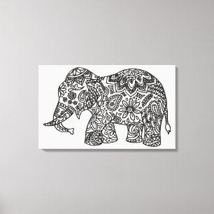 Lienzo Elefante 6 del Doodle