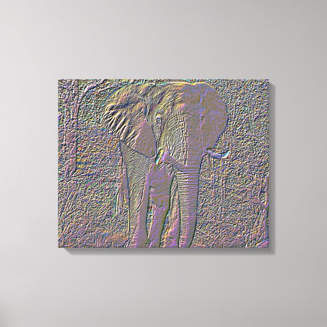 Lienzo Elefante abstracto (Anverso)