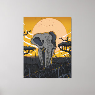 Lienzo Elefante africano