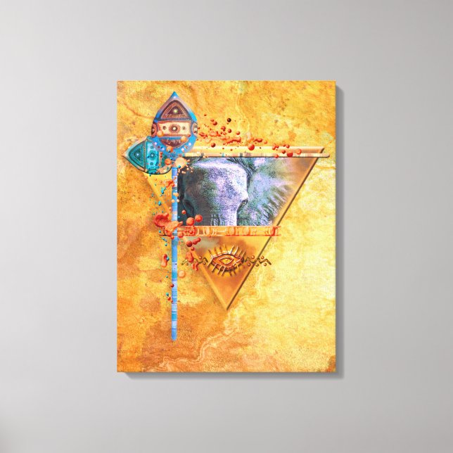 Lienzo Elefante africano "LA TRIBU MIGHTE" (Anverso)