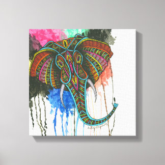 Lienzo Elefante arcoiris