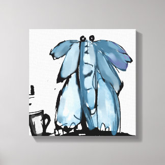Lienzo Elefante Azul Caprichoso