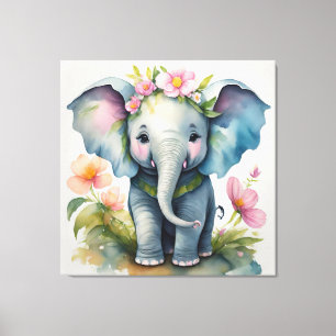 Lienzo Elefante Cute
