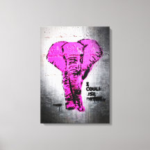 Elefante de graffiti rosa