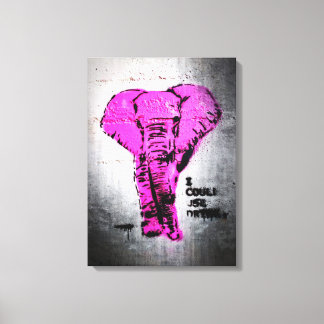 Lienzo Elefante de graffiti rosa