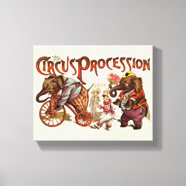 Lienzo Elefante de la procesión del circo (Anverso)