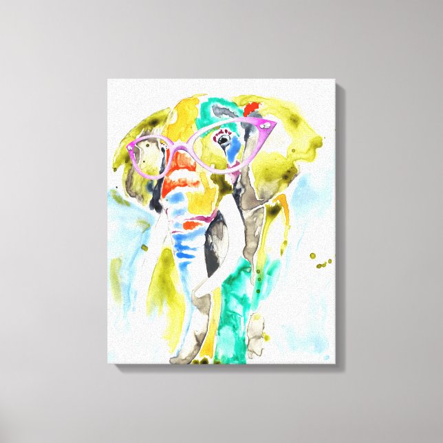 Lienzo Elefante de pantalones inteligentes (Anverso)