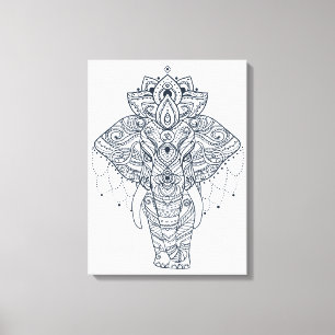 Lienzo Elefante inspirado