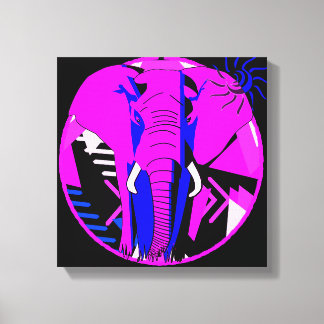 Lienzo Elefante Rosa