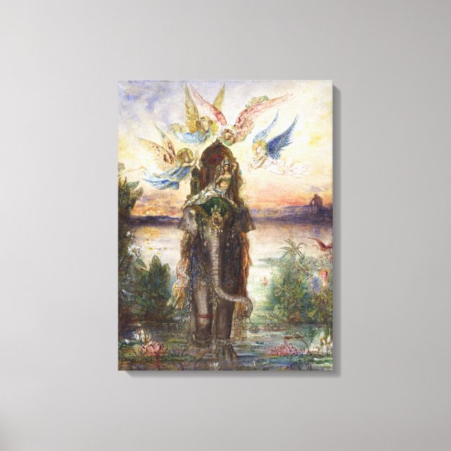 Lienzo Elefante Sagrado (Péri) por Gustave Moreau (Anverso)