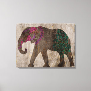 Lienzo Elefante tribal zen asiático