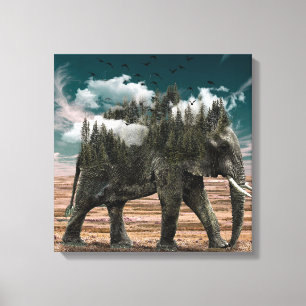 Lienzo Elefante   Zazzle_Growshop.