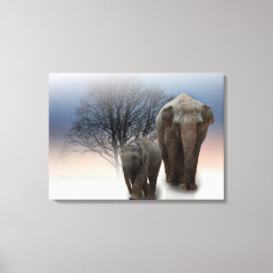 Lienzo Elefantes