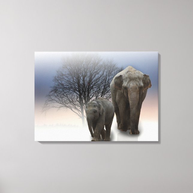 Lienzo Elefantes (Anverso)