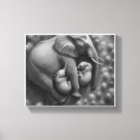 ELEFANTES DE BEBÉ CON MADRE