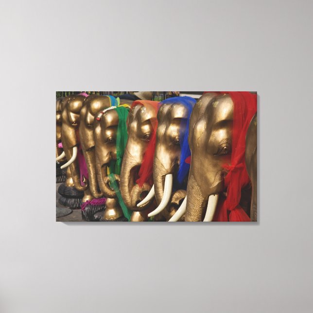 Lienzo Elefantes dorados (Anverso)