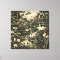 Elegancia Botánica – Cisne en el Bosque