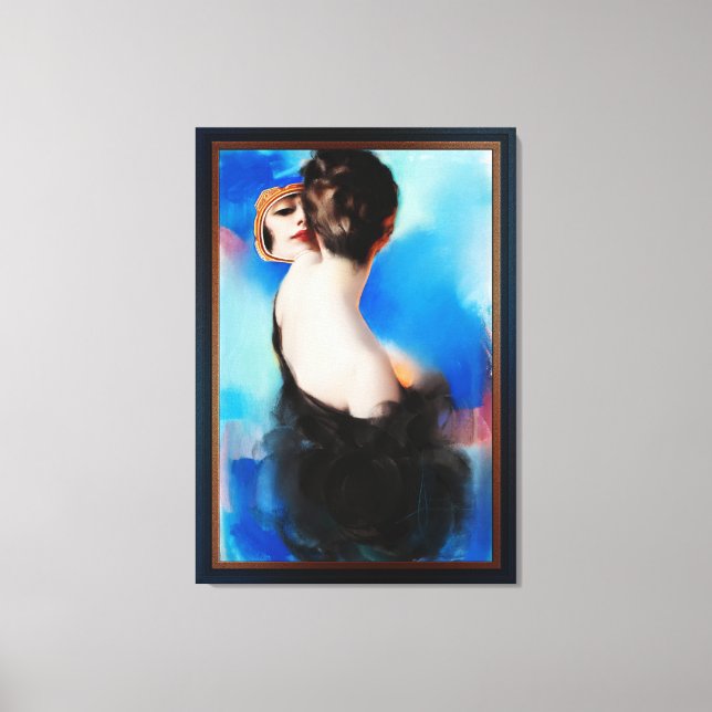Lienzo Elegancia en negro por Rolf Armstrong (Anverso)