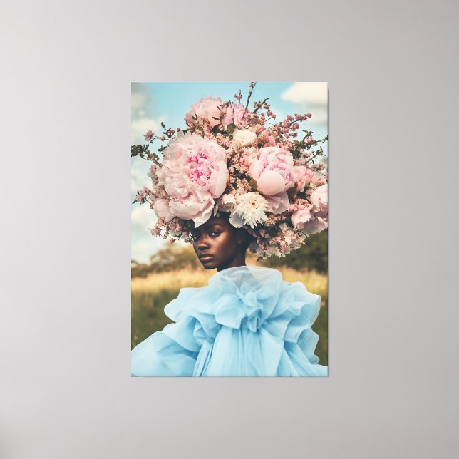 Lienzo Elegancia etérea en flor (Anverso)