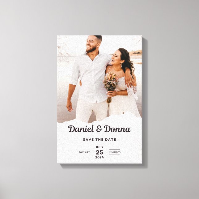 Lienzo Elegancia Eterna: Desvelando Nuestra Invitación De (Anverso)