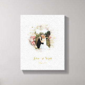 Lienzo Elegancia floral, marco de imagen Boda