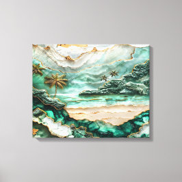 Lienzo Elegancia mejorada de la laguna del mar Jade Kint