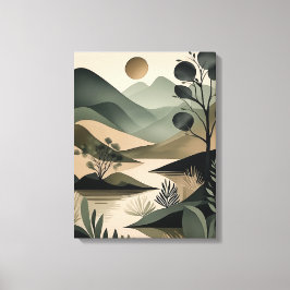 Lienzo Elegancia terrenal: sabio abstracto y negro