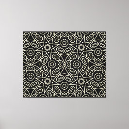 Lienzo Elegant Black & White Abstract Geometric Pattern 