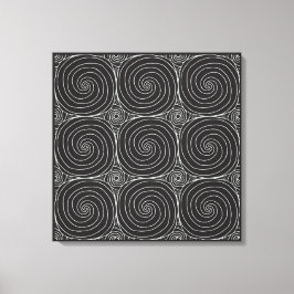 Lienzo Elegant Black &White Abstract Pattern