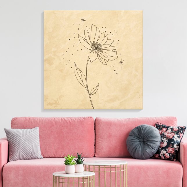 Lienzo Elegant Blooming Flower Art Print | Minimalist  (Insitu (Sala de estar))
