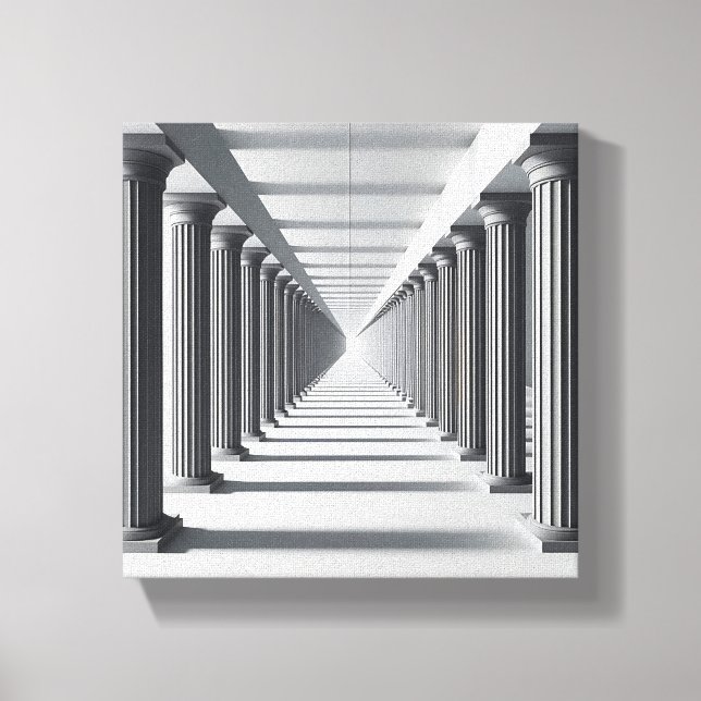 Lienzo Elegant Classical Colonnade Art - Infinite Archite (Anverso)