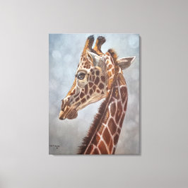 Lienzo Elegant Giraffe Portrait Painting Large
