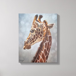Lienzo Elegant Giraffe Portrait Painting Small