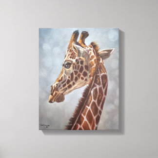 Lienzo Elegant Giraffe Portrait Painting Small