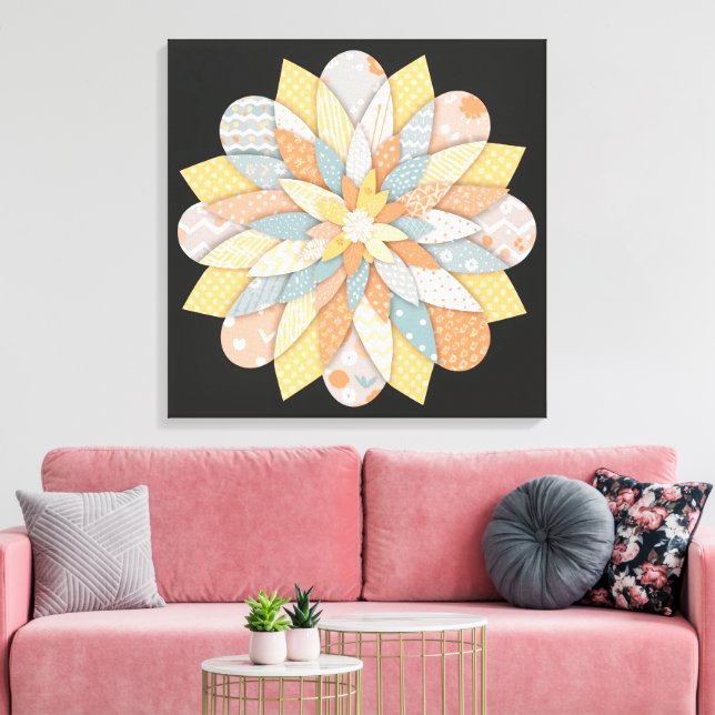 Lienzo Elegant Mandala Wall Art | Sacred Geometric Boho  (Insitu (Sala de estar))