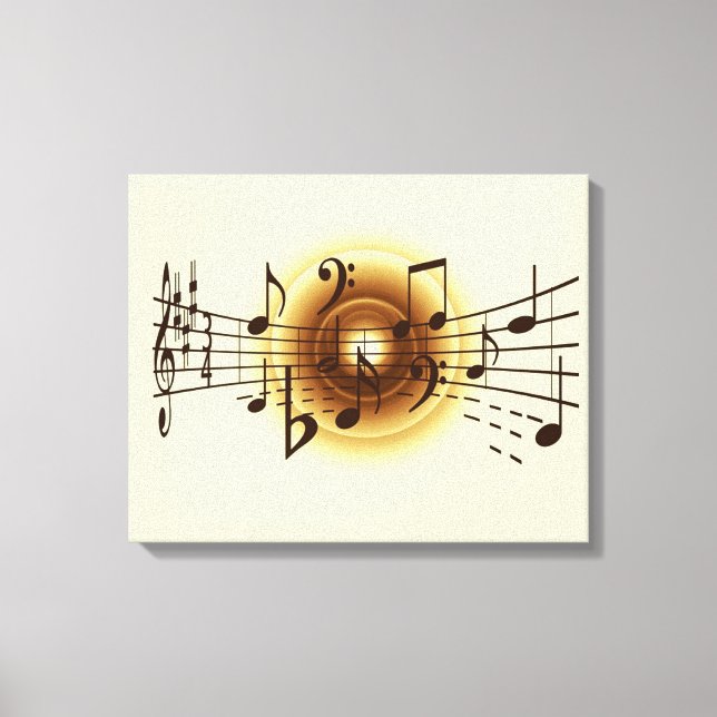 Lienzo Elegant Musical Notes Wall Canvas (Anverso)