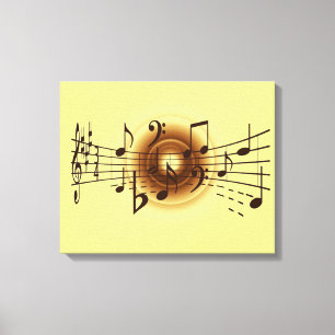 Lienzo Elegant Musical Notes Wall Canvas