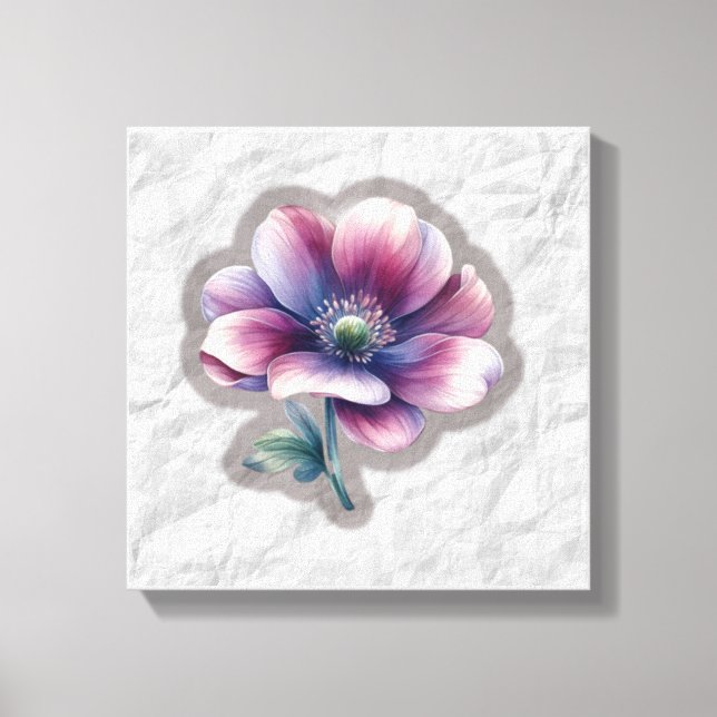 Lienzo Elegant Watercolor Flower Canvas Art (Anverso)