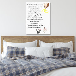 Lienzo Elegant Wedding Card – Chic Black Heels with Pink 